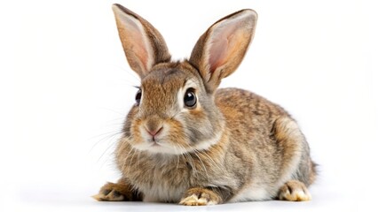 Brown Rabbit on White Background