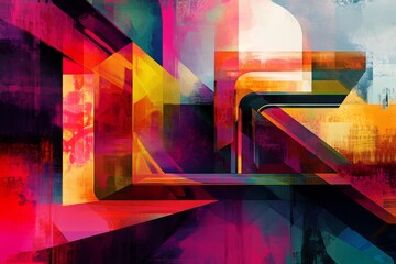 Vibrant Digital Abstract Artwork