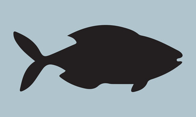 fish silhouette vector illustration fish, illustration, vector, in silhouette, underwater, undersea, seafood, animal, sea, cut out, horizontal, icon set, outline, usa, cartoon, fishing, crab, nature, 