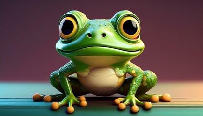 Obraz premium Niedlicher Frosch