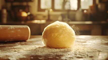 Close-Up of Shortcrust Pastry Dough: Craftsmanship in Baking Captured in Detail