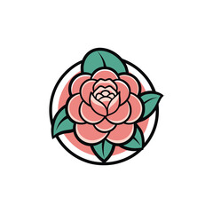 pink rose with leaves