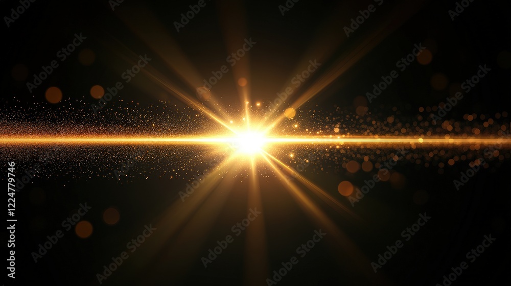 Poster stunning colorful light effect creating a beautiful background with particles and rays for creative 