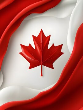 canadian flag waving
