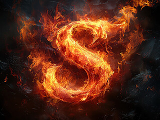 Fototapeta premium fiery alphabet baroque, baroque flames, burning letters, fire font, flaming typography, baroque style, ornate letters, fiery script, baroque design, decorative alphabet, flaming baroque, fire calligra