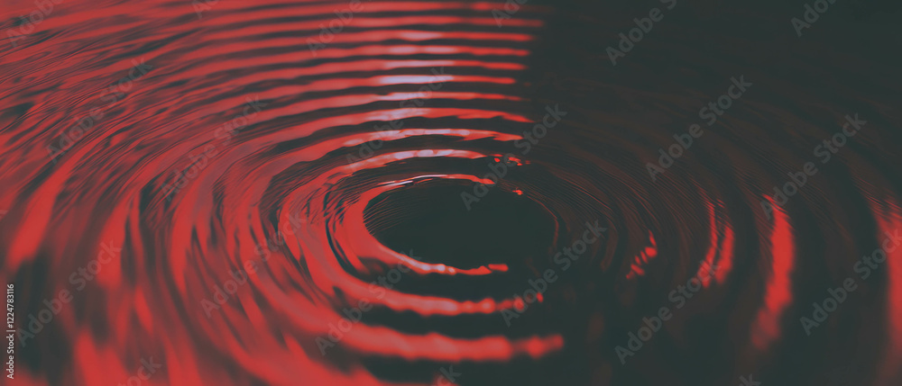 Poster Sound waves create dynamic abstract patterns in a pulsating background