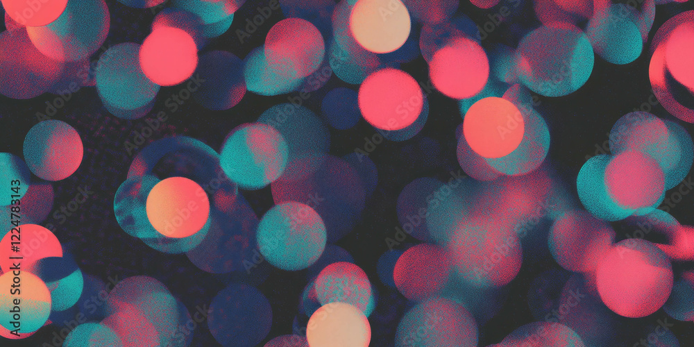 Poster Halftone texture with vibrant colors creating a lively visual effect in abstract design