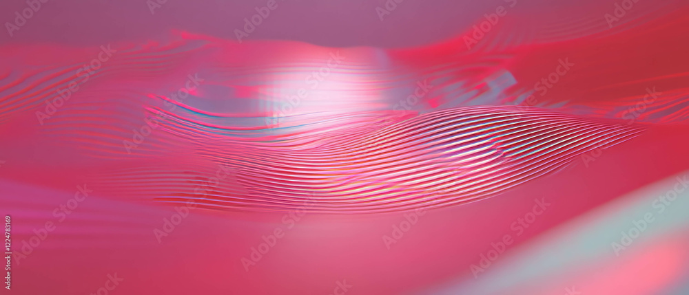 Aufkleber Abstract design featuring pulsating sound waves in a vibrant background with a central void
