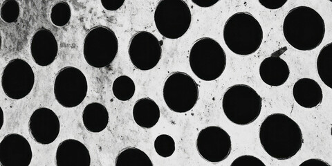 Obraz premium Black and white halftone texture featuring varying circular patterns