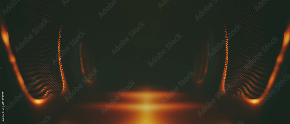 Poster Exploring abstract sound patterns with a central focal point in a detailed design