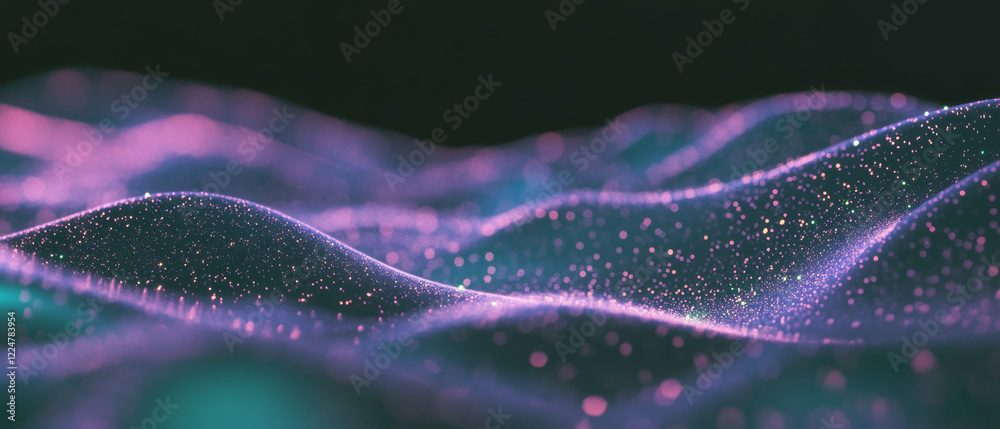 Poster Dancing sparks create dynamic energy in a mesmerizing abstract background