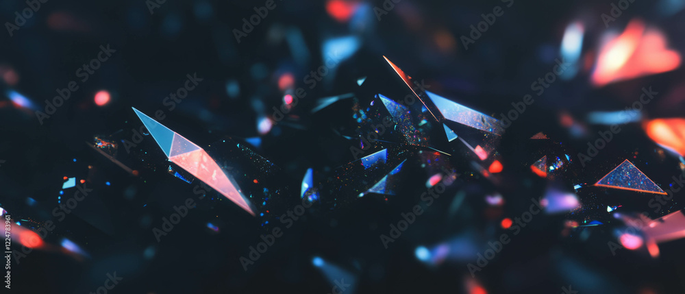 Aufkleber Vibrant sparks against a dark abstract background create a dynamic visual experience