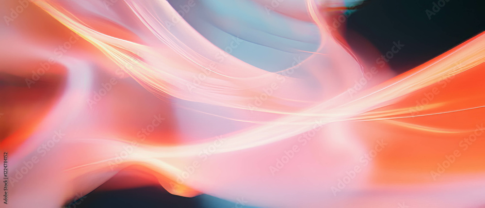 Aufkleber Exploring digital connectivity through abstract data streams and vibrant spark nodes