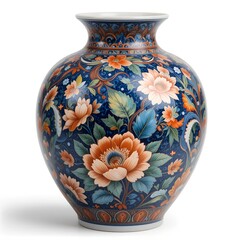 Beautiful pink roses in a white vase