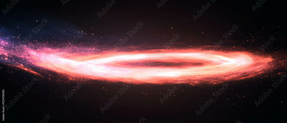 Poster abstract background featuring flickering sparks and a warm empty center