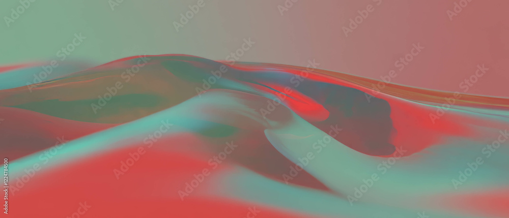 Poster Flowing sound waves create an abstract audio backdrop with vibrant colors and design