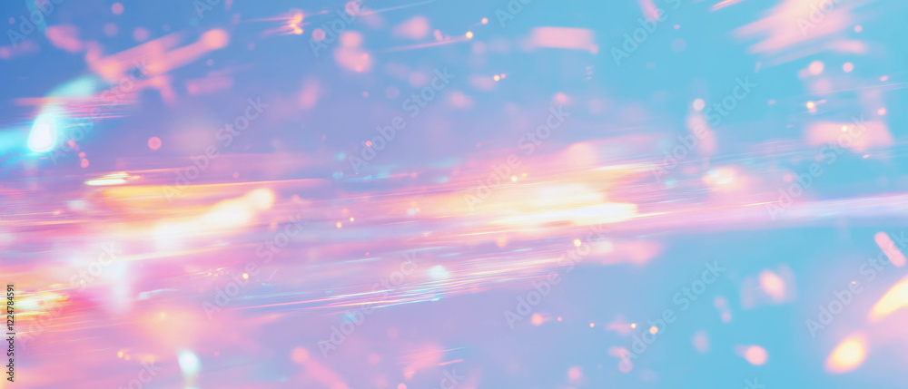 Poster Energetic abstract background with flowing sparks and a blank center for customization