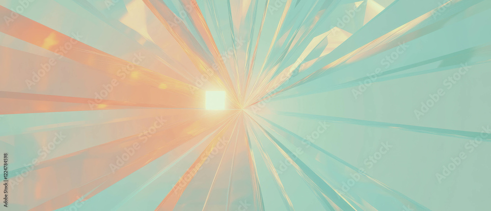 Aufkleber Geometric spark patterns create a modern abstract background with clear central area