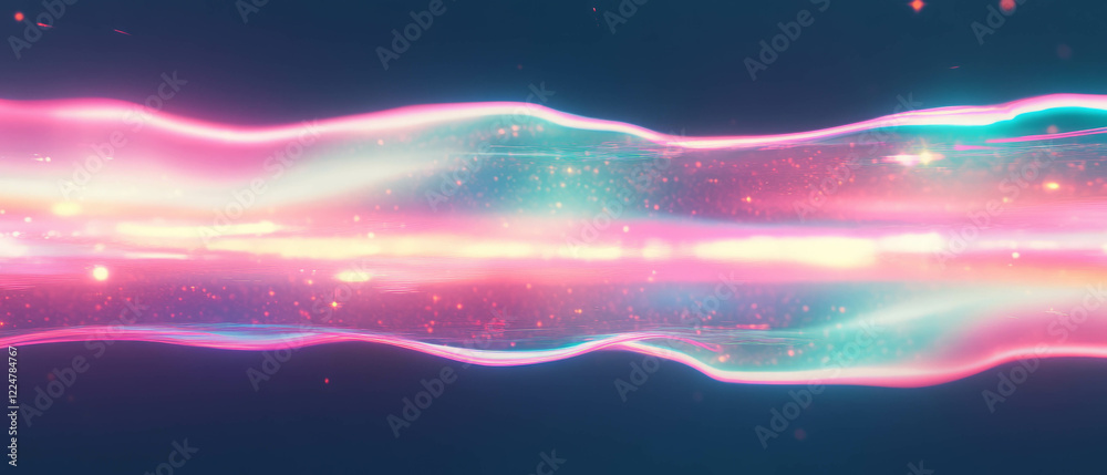 Aufkleber Glowing sparks create an abstract background with space for text and bright decorative elements