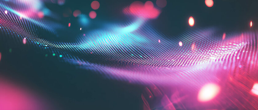 Glowing abstract music equalizer background for audio branding and logo placement