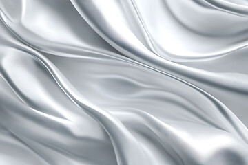 Obraz premium Elegant Black and Silver Silk Satin Fabric with Soft Folds and Luxurious Shine