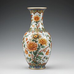 Beautiful pink roses in a white vase