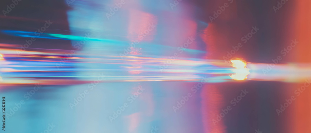 Poster Dynamic abstract background with reflective light sparks and empty central space