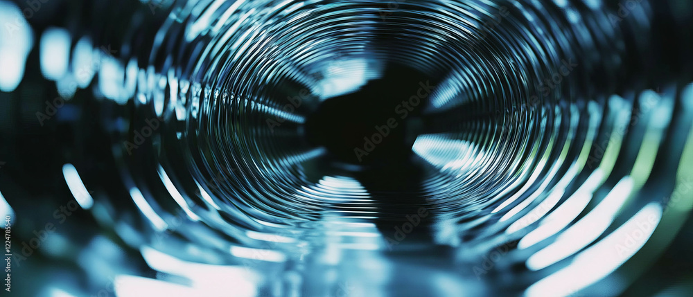 Poster abstract metallic music vibrations create a striking industrial backdrop with empty center space