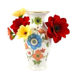 Beautiful pink roses in a white vase