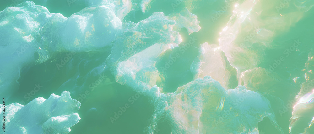Poster Flowing patterns of organic sound create a serene and calming atmosphere