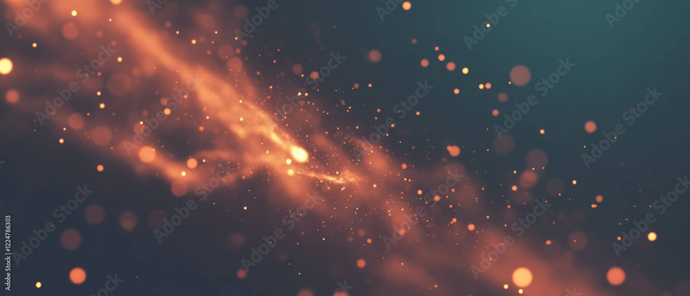 Aufkleber Dynamic spark trails create an abstract background for branding and design elements