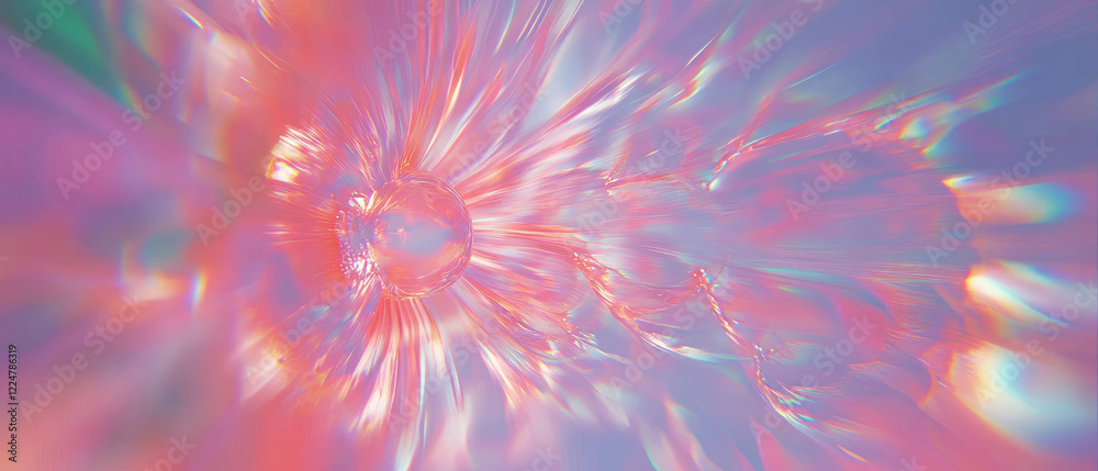 Poster Spiral spark trails create a vibrant abstract background with space for branding