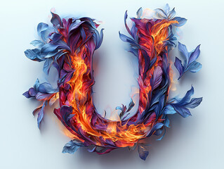 Obraz premium fiery alphabet baroque, baroque flames, burning letters, fire font, flaming typography, baroque style, ornate letters, fiery script, baroque design, decorative alphabet, flaming baroque, fire calligra