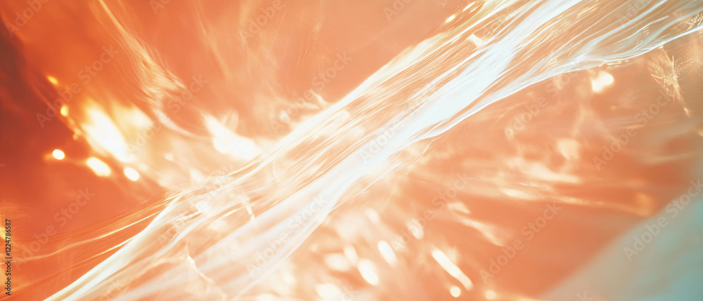 Poster wavy spark streams with vibrant colors and space for creative messages