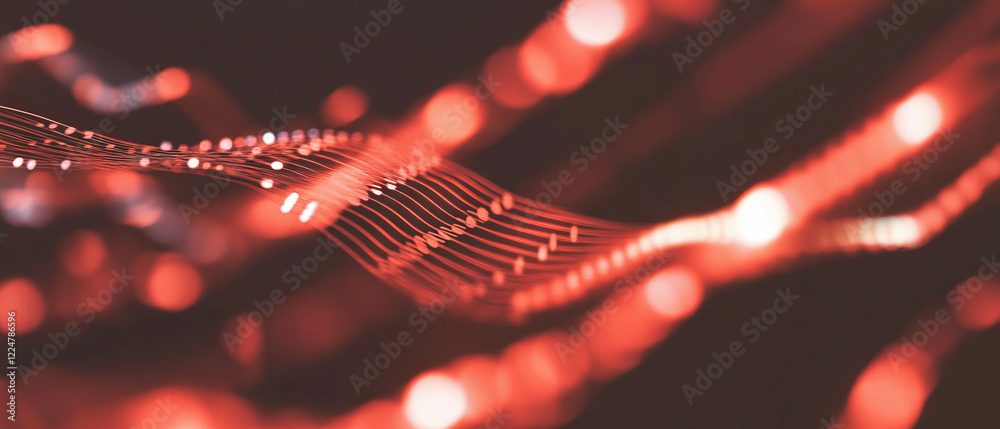 Leinwandbilder dynamic abstract background with wavy music lines for creative messaging and branding