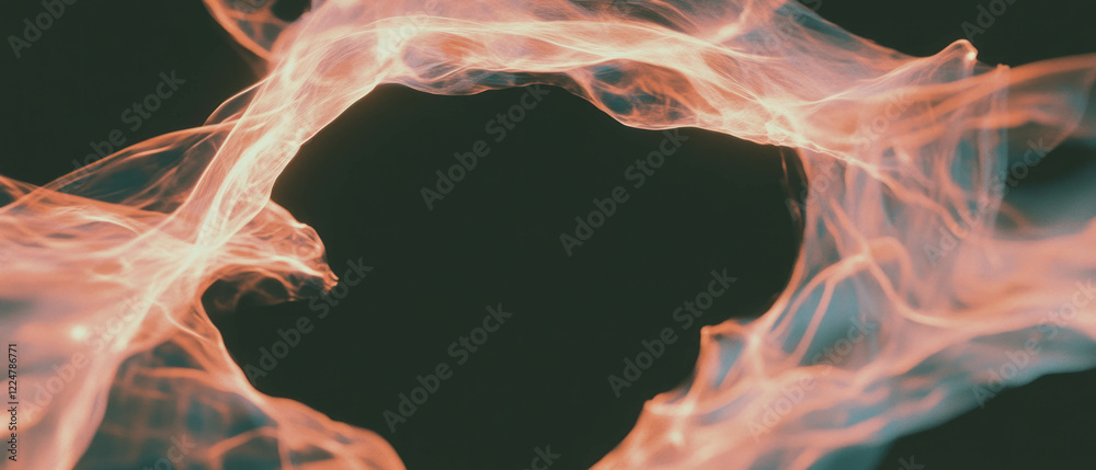 Poster visual representation of fire conveying energy and movement against a dark background
