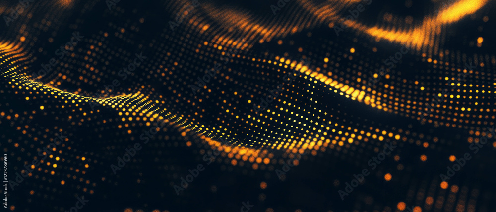 Poster abstract film textures with geometric patterns and light effects on a black background