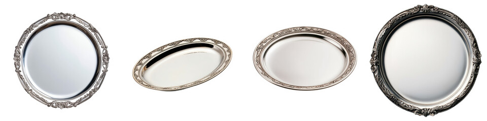 Collection of Antique Ornate Decorative Mirrors in Round Oval and Unique Frames with Intricate Patterns and Designs for Elegant and Luxurious Home Interior