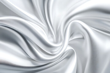 Obraz premium Elegant Black and Silver Silk Satin Fabric with Soft Folds and Luxurious Shine