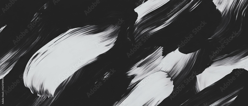 Poster Bold brushstrokes create an expressive overlay texture on a dark background