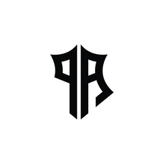 Fototapeta premium QA monogram logo design letter text name symbol monochrome logotype alphabet character simple logo