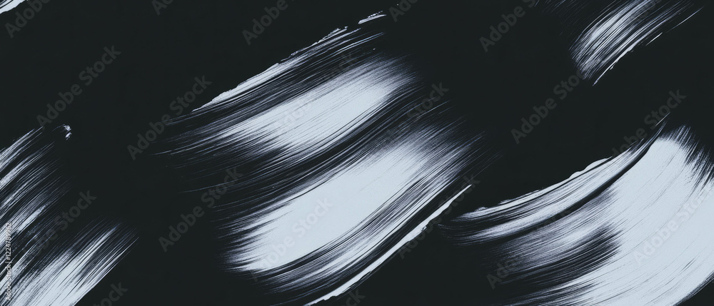 Aufkleber Brushstrokes texture with fan brush effect on a dark background creating dynamic visual interest