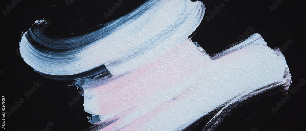 Aufkleber brushstrokes of light colors create a soft contrast on a dark background in artistic expression