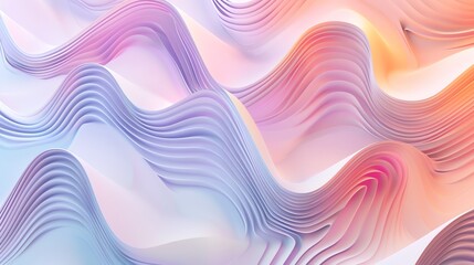Obraz premium A 3D abstract image of colorful, flowing curves.
