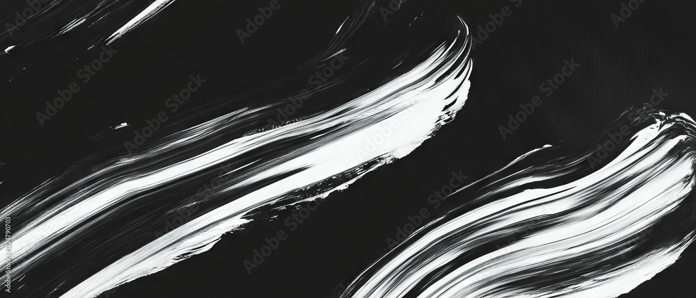 Aufkleber dynamic brushstroke texture on a black background for vivid artistic expression