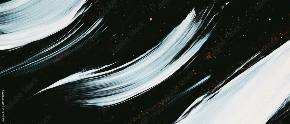 Aufkleber brushstroke texture creates an artistic overlay on a black background for unique design elements
