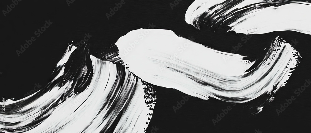 Aufkleber creative brushstrokes on a textured canvas with a realistic painting effect