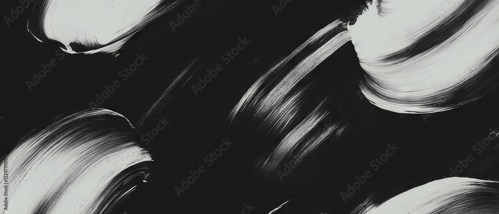 Aufkleber Brushstroke texture overlay on textured paper background highlighting artistic expression