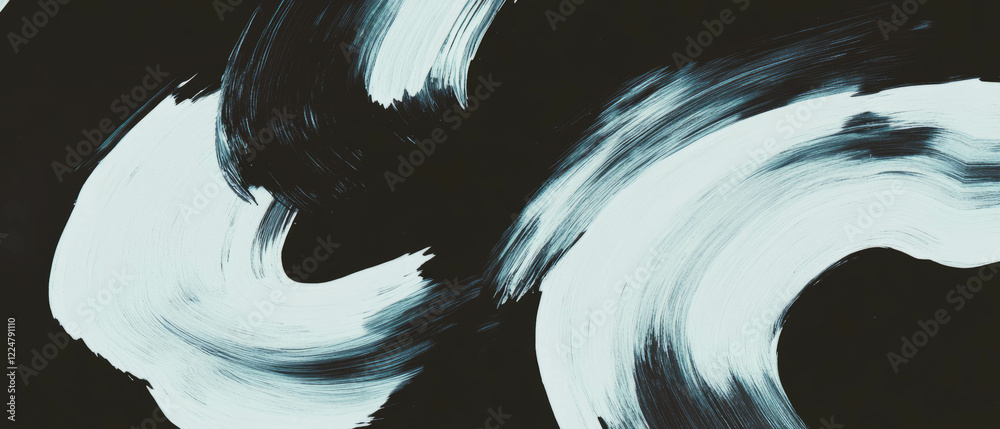 Poster expressive black background overlay featuring dynamic brushstroke textures of varying thickness