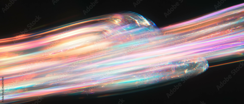Aufkleber Dynamic bubbles create a mesmerizing overlay texture against a dark background